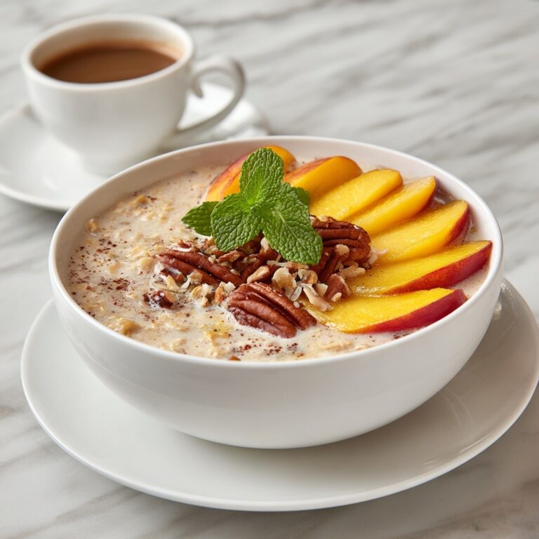 Peaches & Cream Oatmeal Recipe