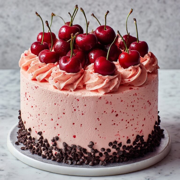 Easy Chocolate Cherry Chip Cake with Maraschino Cherries Recipe