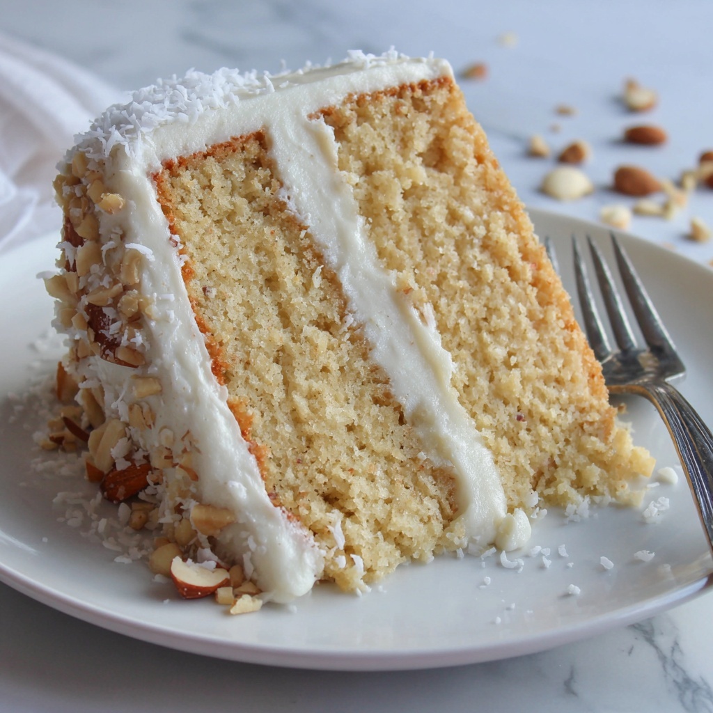 Vegan Coconut Cake With Whipped Cream Cheese Frosting Recipe - Recipe Image