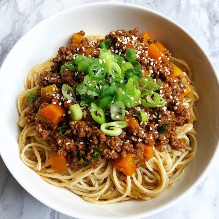 Mongolian Ground Beef Noodles Recipe