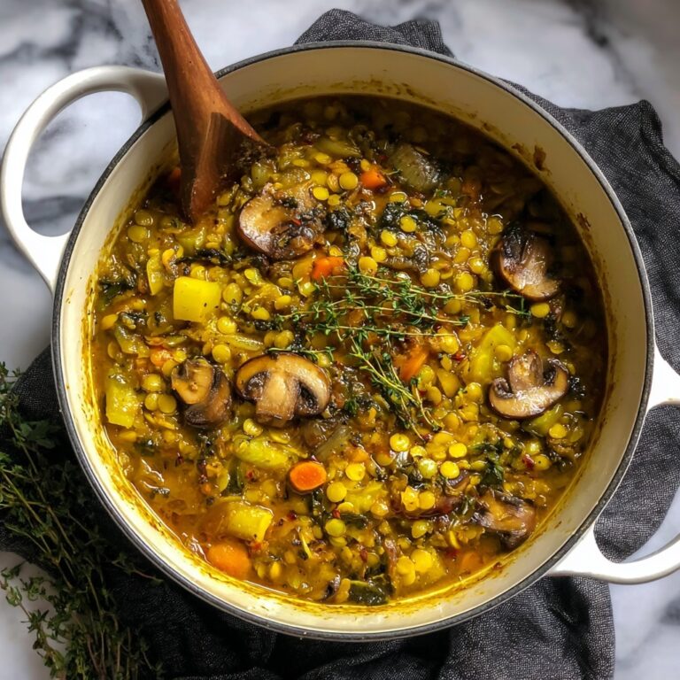 Vegan Lentil Mushroom Stew Recipe