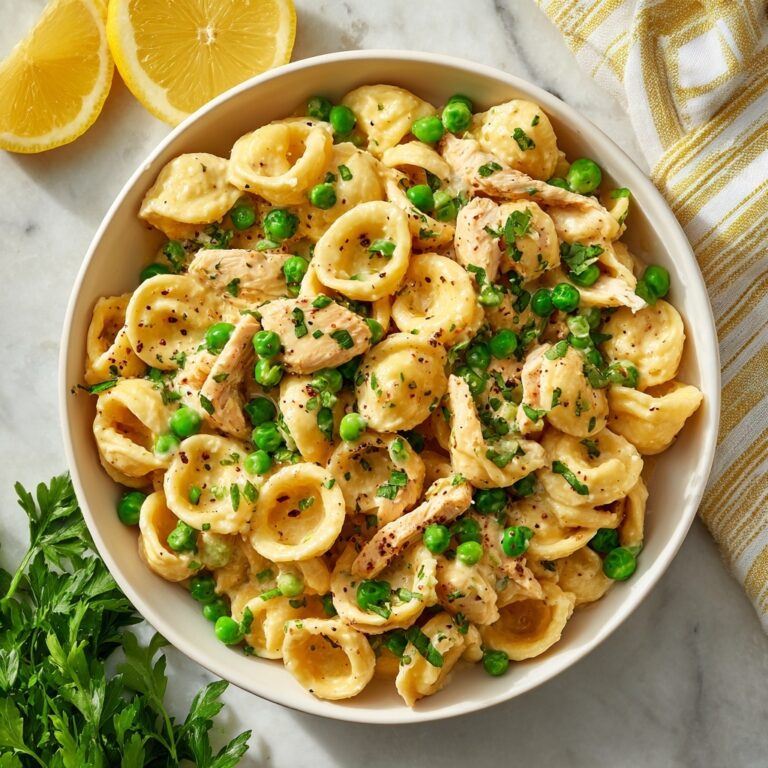 Vegan Creamy Lemon Pasta with Peas Recipe