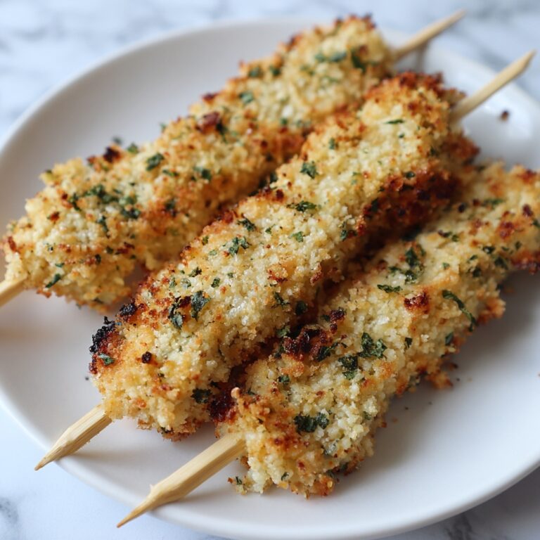 Air Fryer Garlic Parmesan Chicken Skewers Recipe