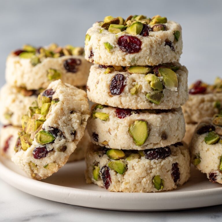 Cranberry Pistachio Shortbread Cookies Recipe