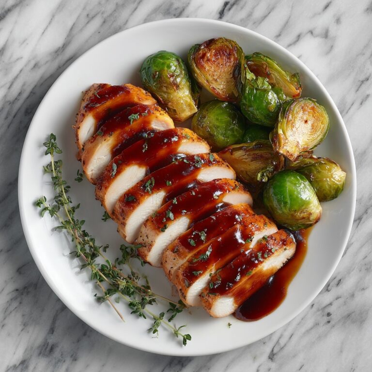 Balsamic Glazed Brussels & Chicken Recipe