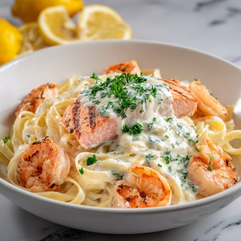 Salmon and Shrimp Alfredo Recipe