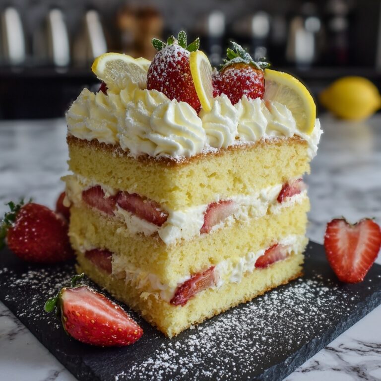 Strawberry Lemon Layer Cake Recipe