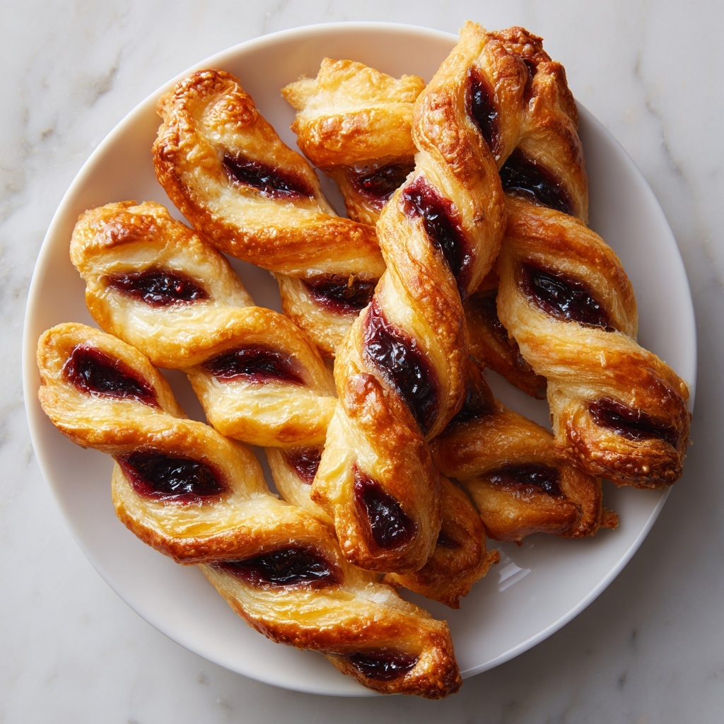 Blackberry Goat Cheese Puff Pastry Twists Recipe - Recipe Image