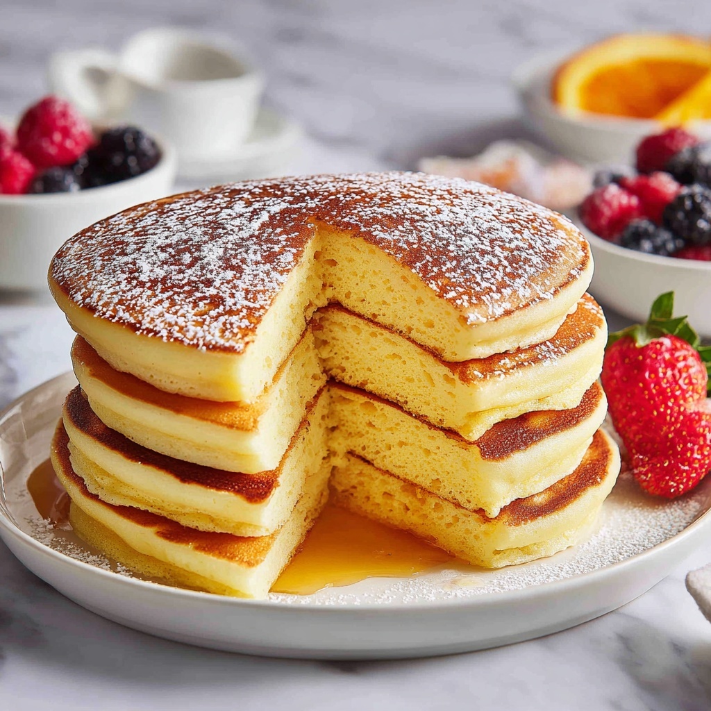 Fluffy Japanese Soufflé Pancakes Recipe - Recipe Image