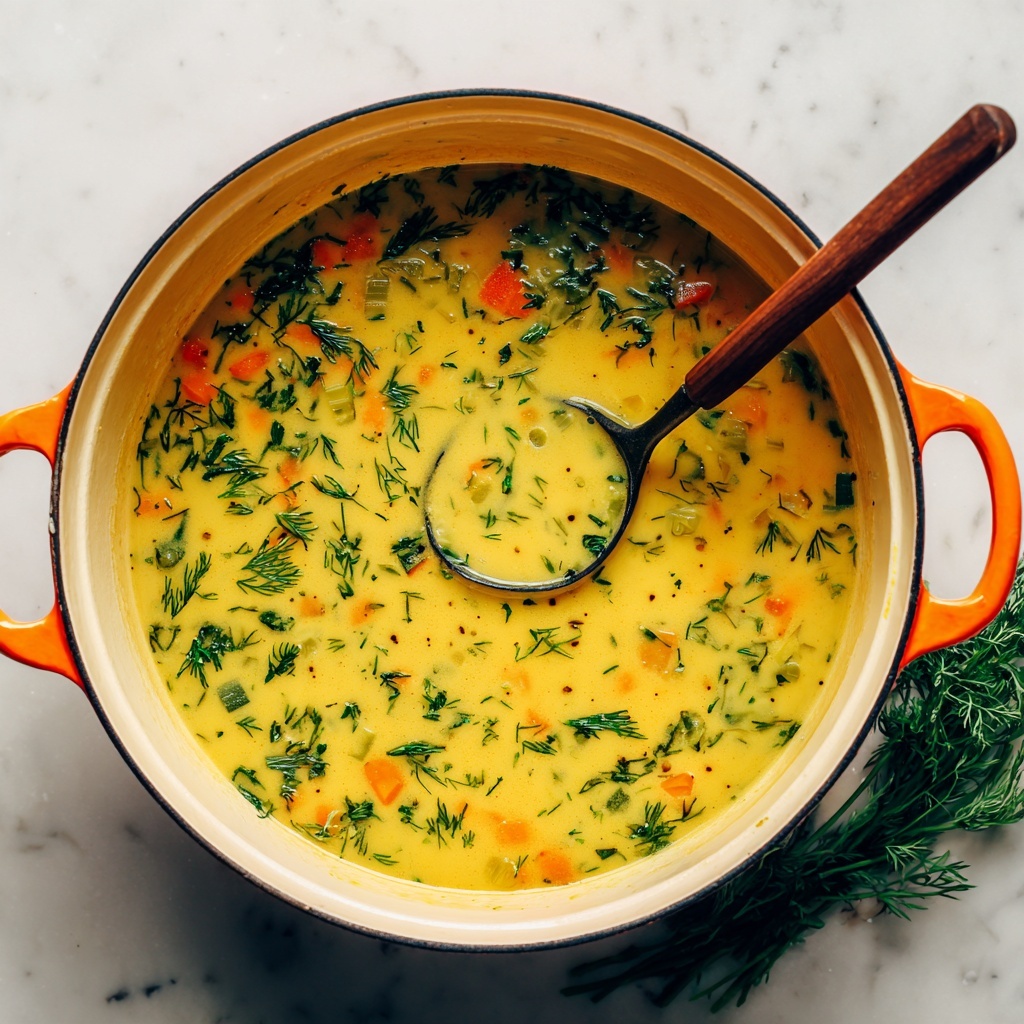 Creamy Polish Dill Soup Recipe - Recipe Image