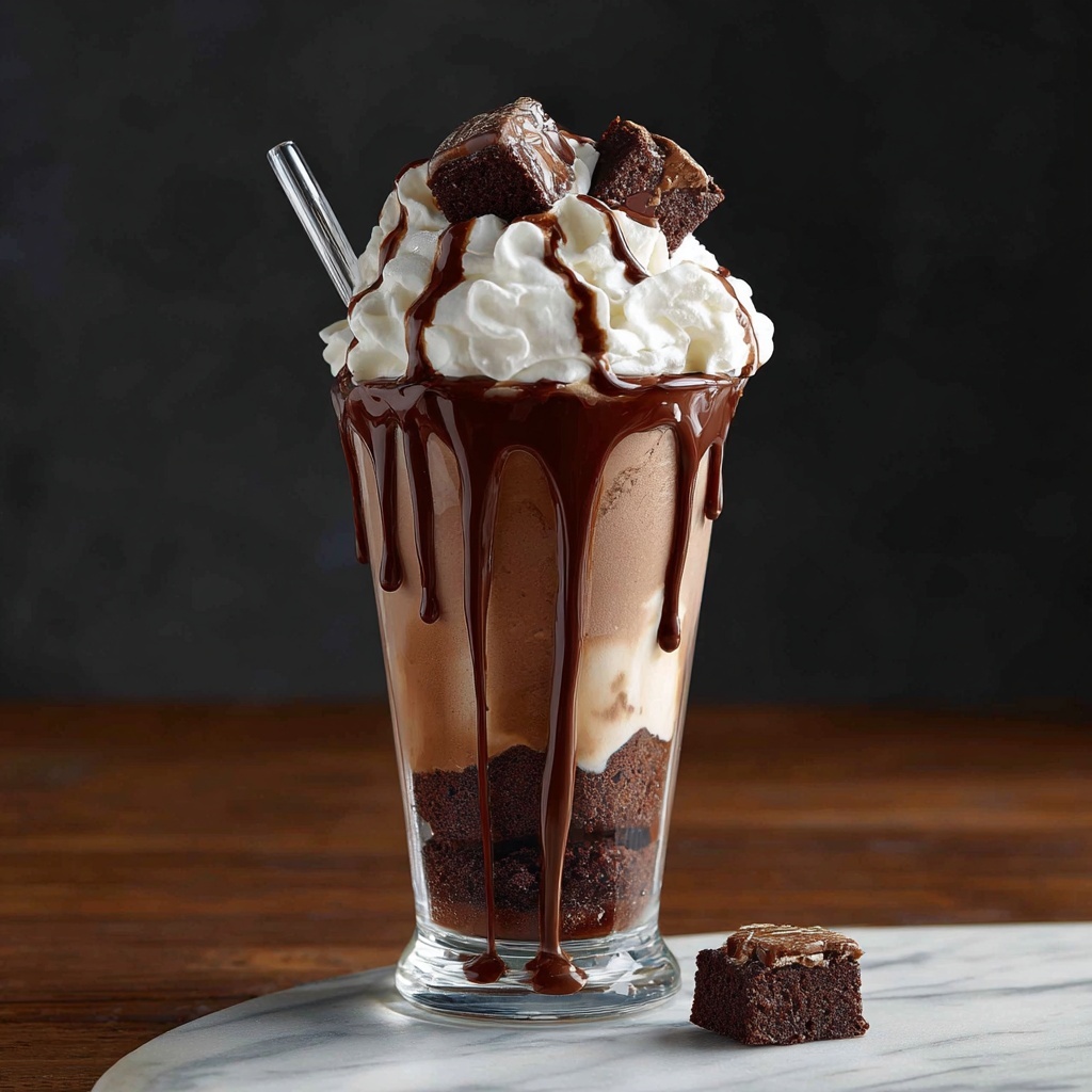 Decadent Brownie Milkshake: A Dreamy Chocolate Treat Recipe - Recipe Image