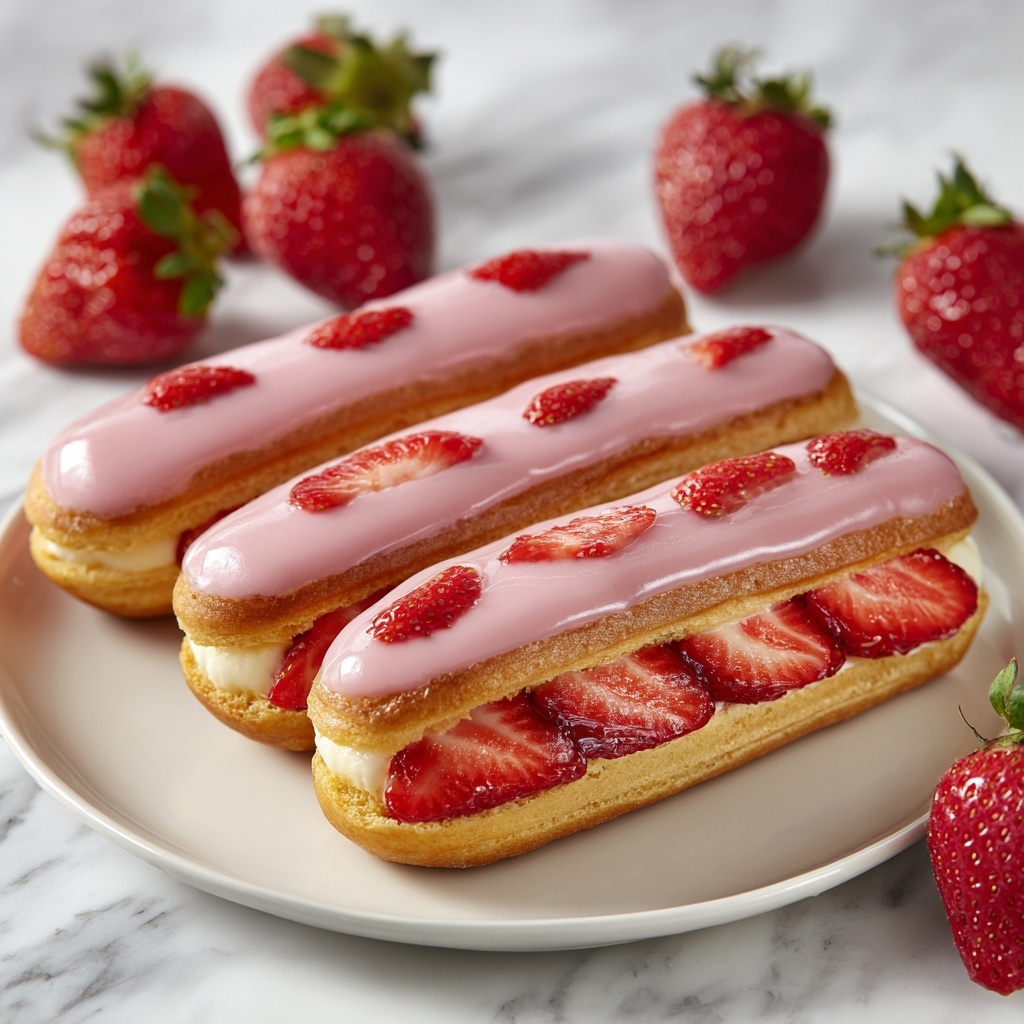 Strawberry Eclairs: Easy Dessert to Impress Every Sweet Tooth Recipe - Recipe Image
