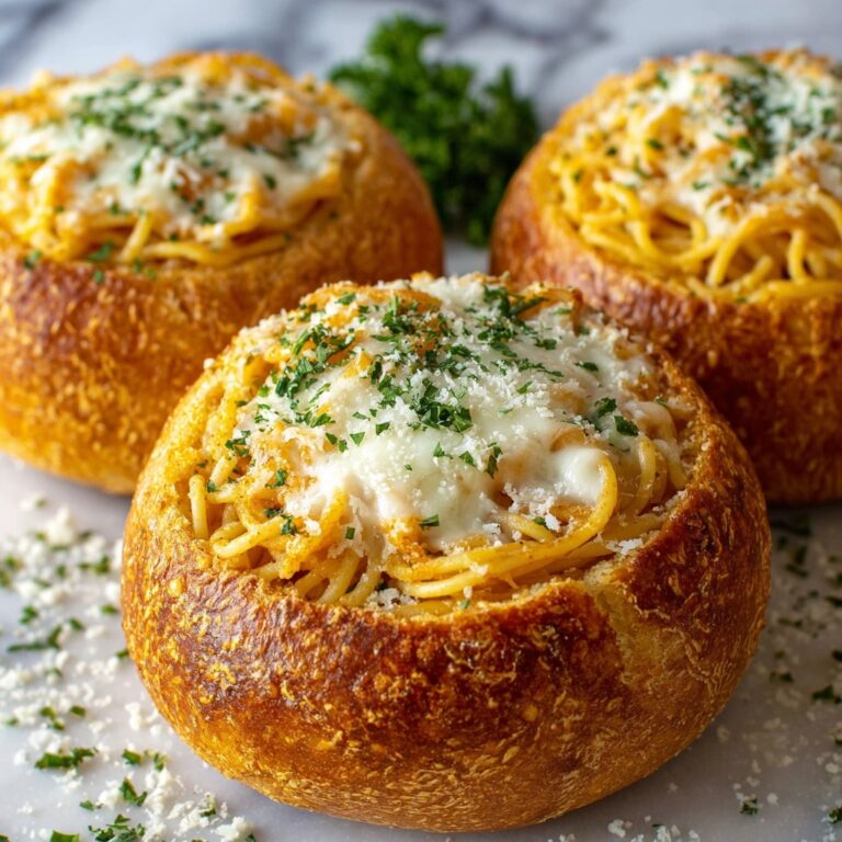 Spaghetti Garlic Bread Bowls Recipe