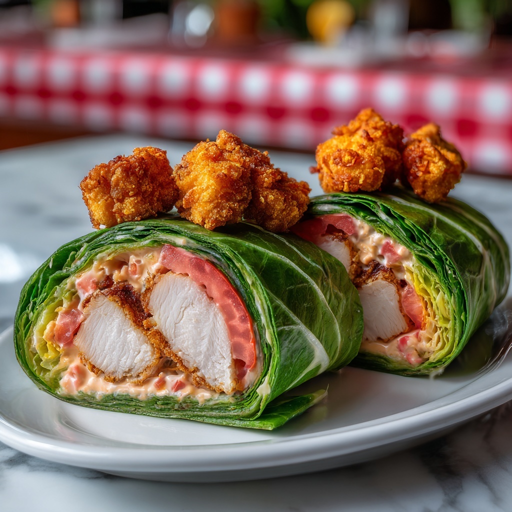 Chicken Caesar Salad Lettuce Wraps Recipe - Recipe Image