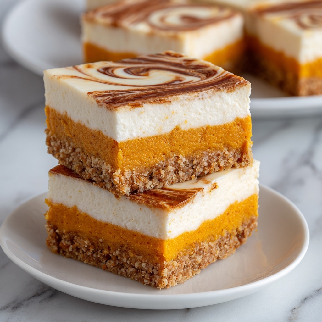 Creamy Pumpkin Cheesecake Bars Recipe - Recipe Image