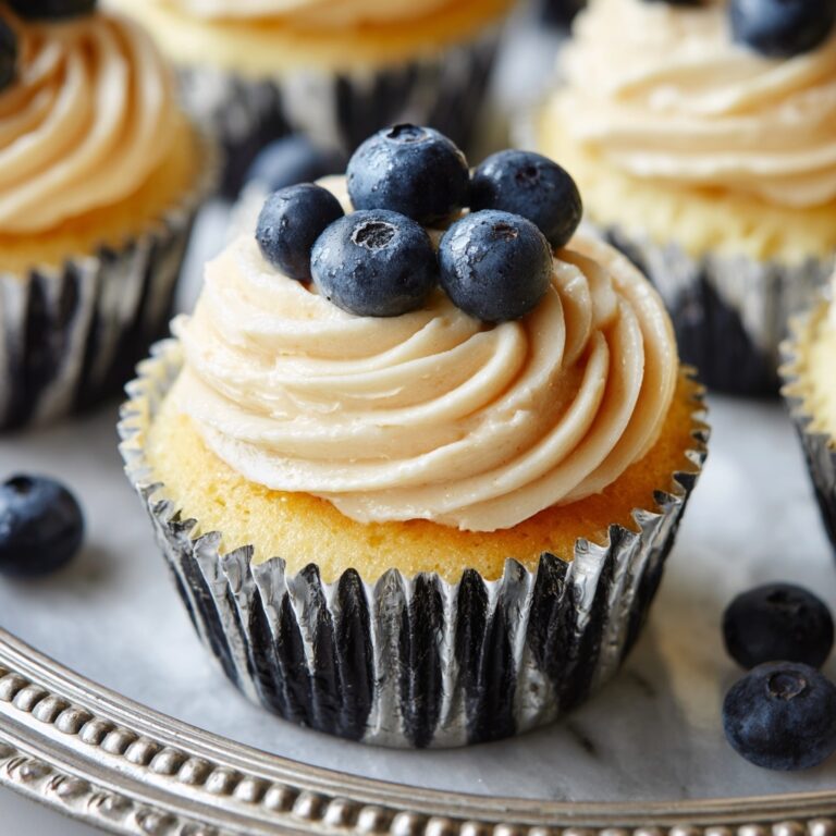 White Chocolate Blueberry Cupcakes Recipe