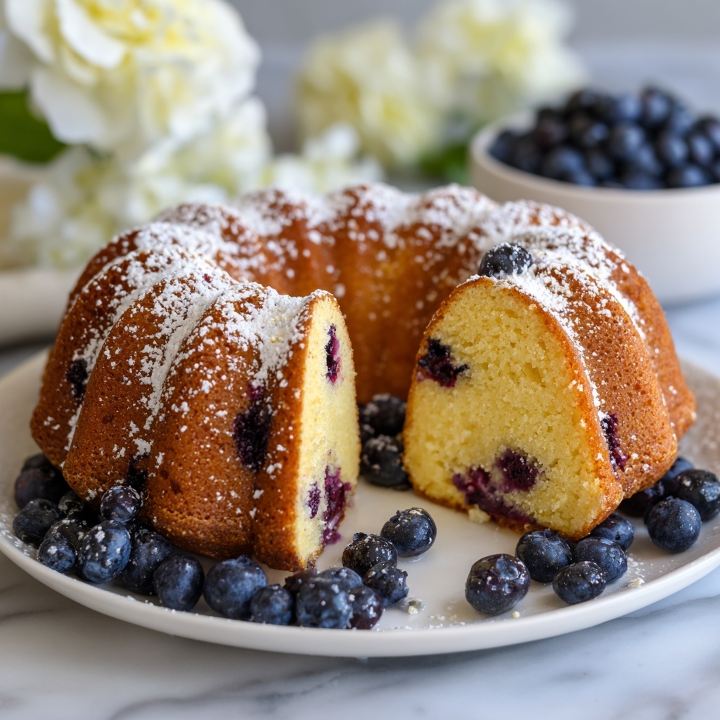 Blueberry Sour Cream Bundt Cake Recipe - Recipe Image