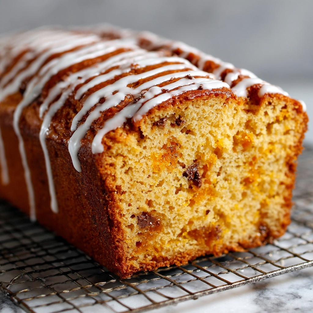 Glazed Chocolate Chip Pumpkin Bread Recipe - Recipe Image