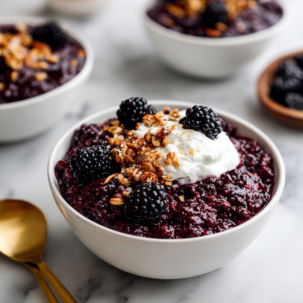 Thai Black Sticky Rice Pudding with Coconut and Tropical Fruits Recipe - Recipe Image