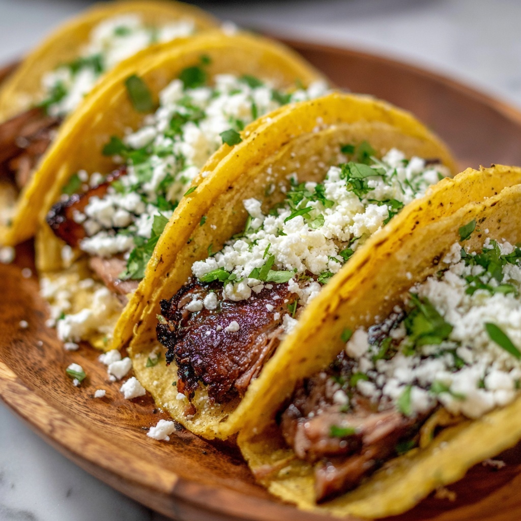 Garlic Butter Honey BBQ Beef Tacos Recipe - Recipe Image