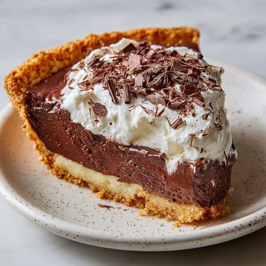 Chocolate Mousse Pie with Graham Cracker Crust Recipe - Recipe Image