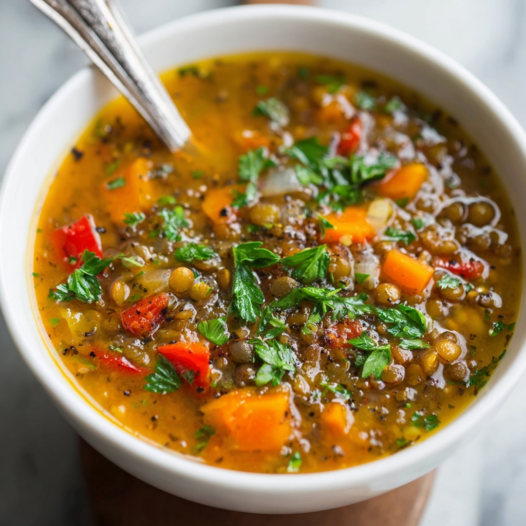 One Pot Turkey Lentil Soup Recipe - Recipe Image