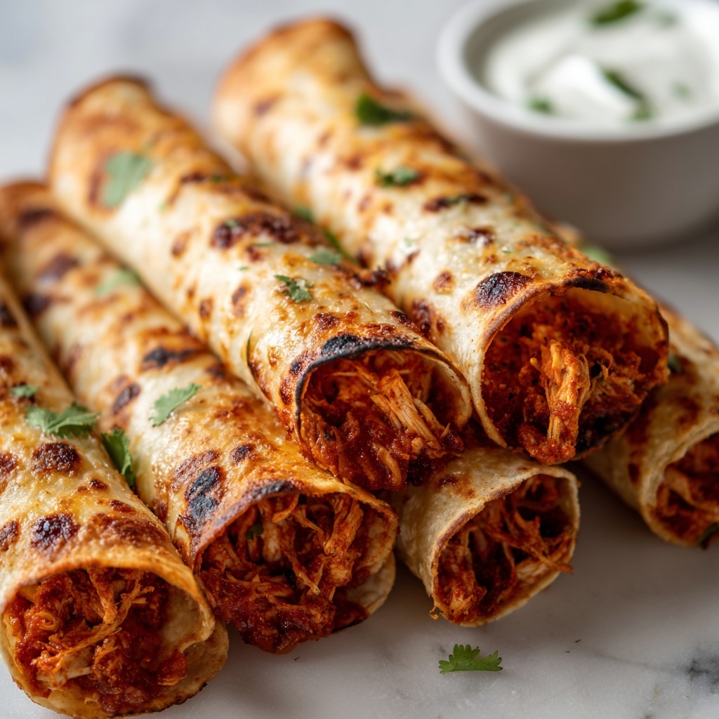 Chicken Pepper Jack Taquitos Recipe - Recipe Image