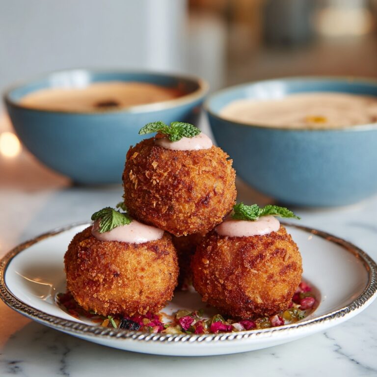 Rajma Rice Arancini with Makhani Sauce and Gourmet Garnishes Recipe