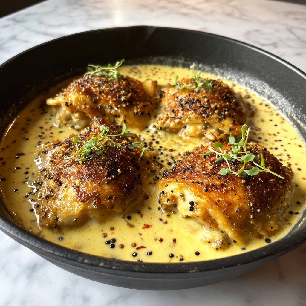 Chicken Thighs in Creamy Garlic Parmesan Sauce Recipe - Recipe Image