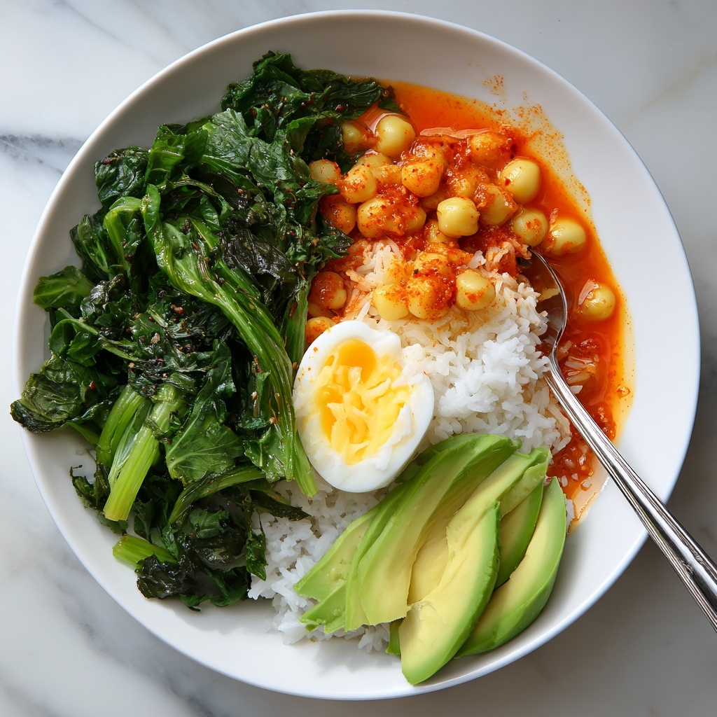 Kimchi Rice Bowl with Jammy Eggs Recipe - Recipe Image
