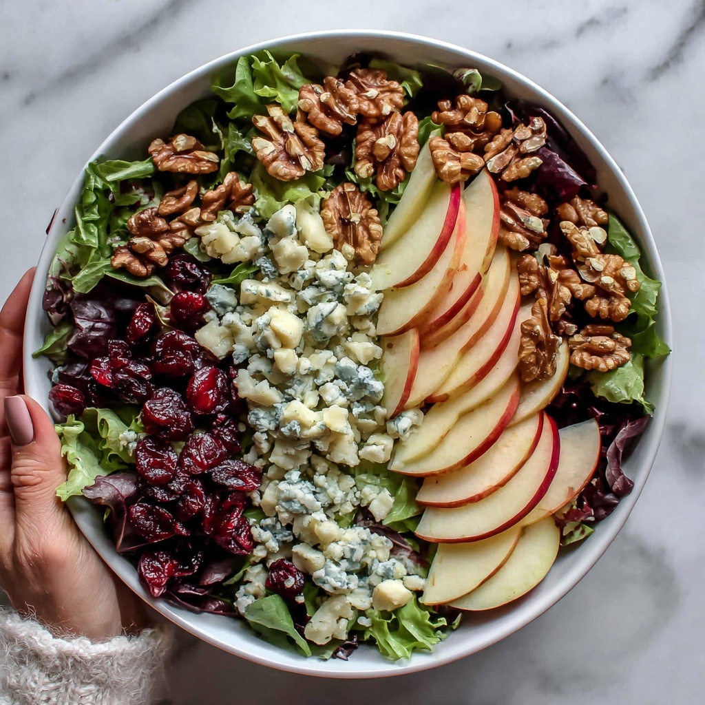 Autumn Apple Salad with Walnuts Cranberries and Feta Recipe - Recipe Image