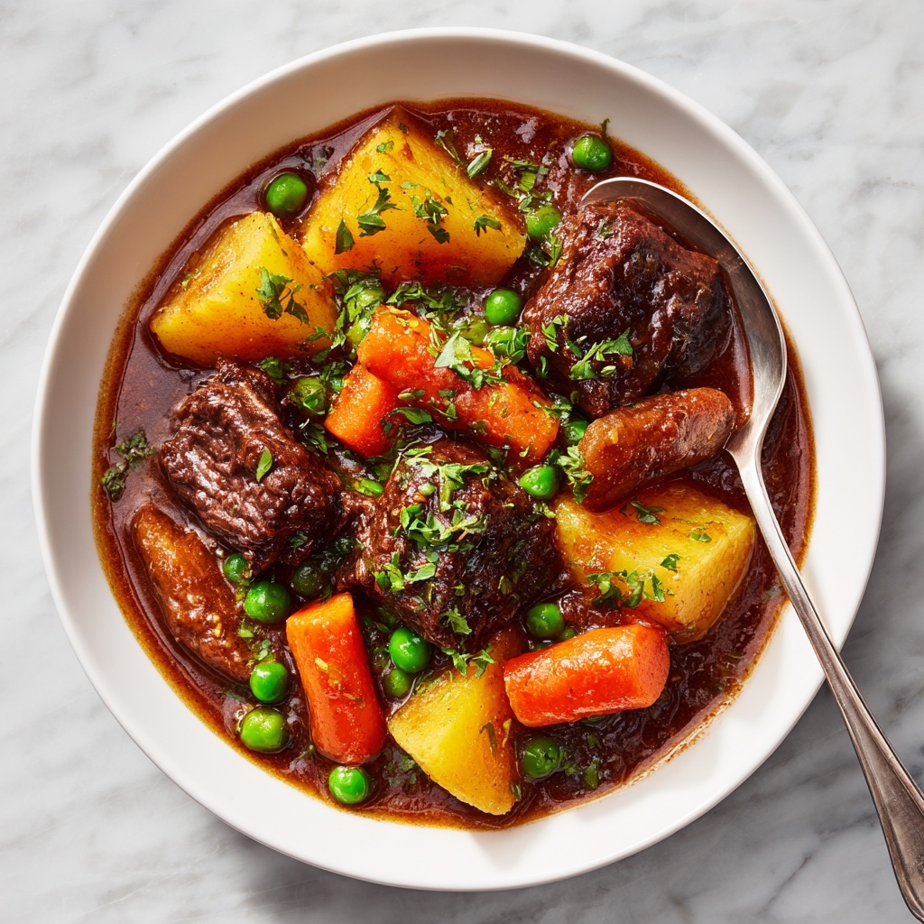 Hearty Beef Stew with Red Wine and Vegetables Recipe - Recipe Image