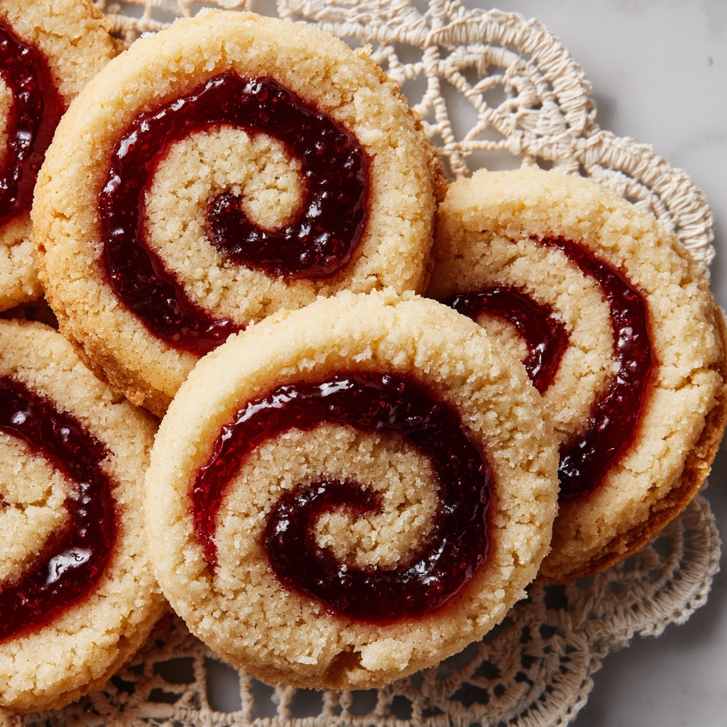 Raspberry Swirl Shortbread Cookies Recipe - Recipe Image