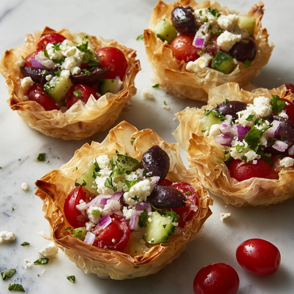 Mini Greek Salad Cups: 7 Fresh Bites to Delight You Recipe - Recipe Image