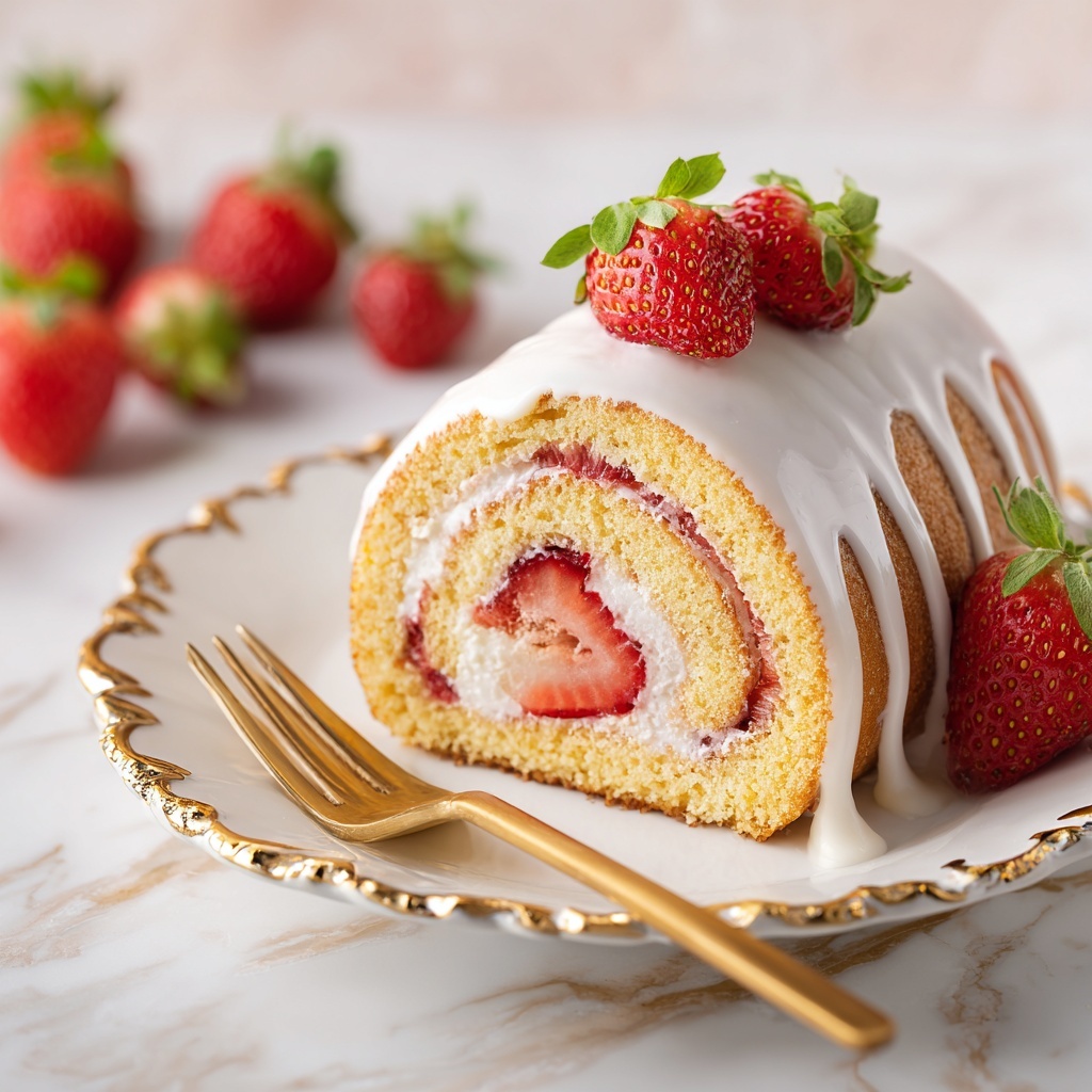 Strawberry Rolls with Cream Cheese Icing Recipe - Recipe Image