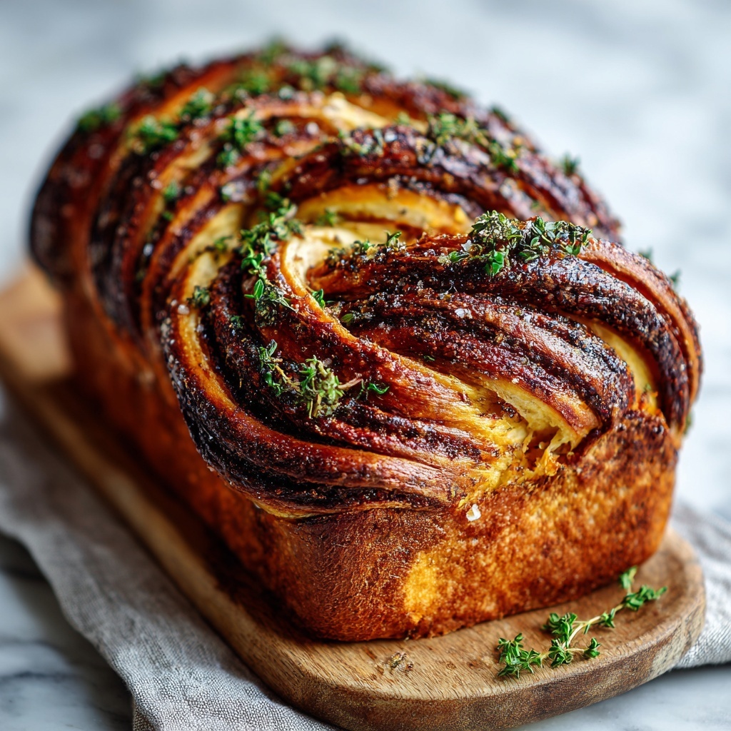 Swirled Garlic Herb Bread Recipe - Recipe Image