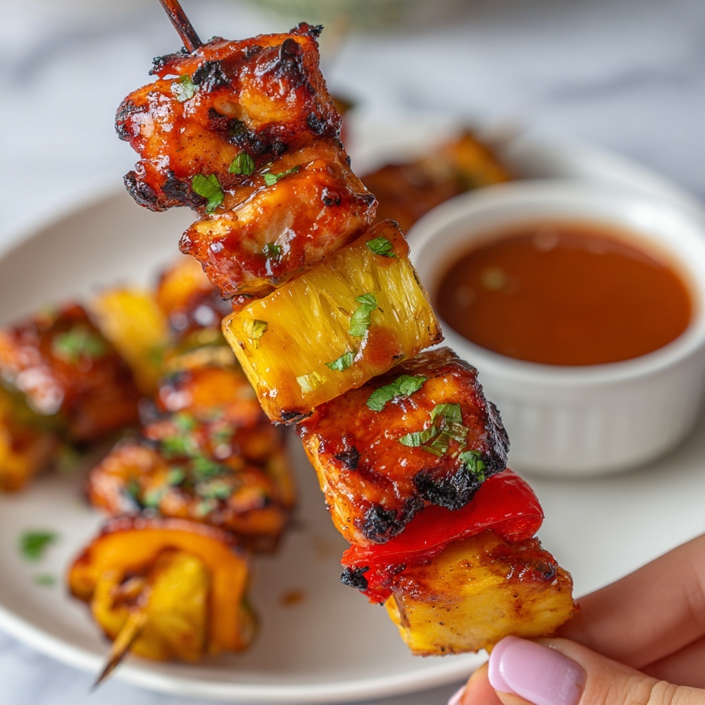 BBQ Pineapple Chicken Kabobs Recipe - Recipe Image