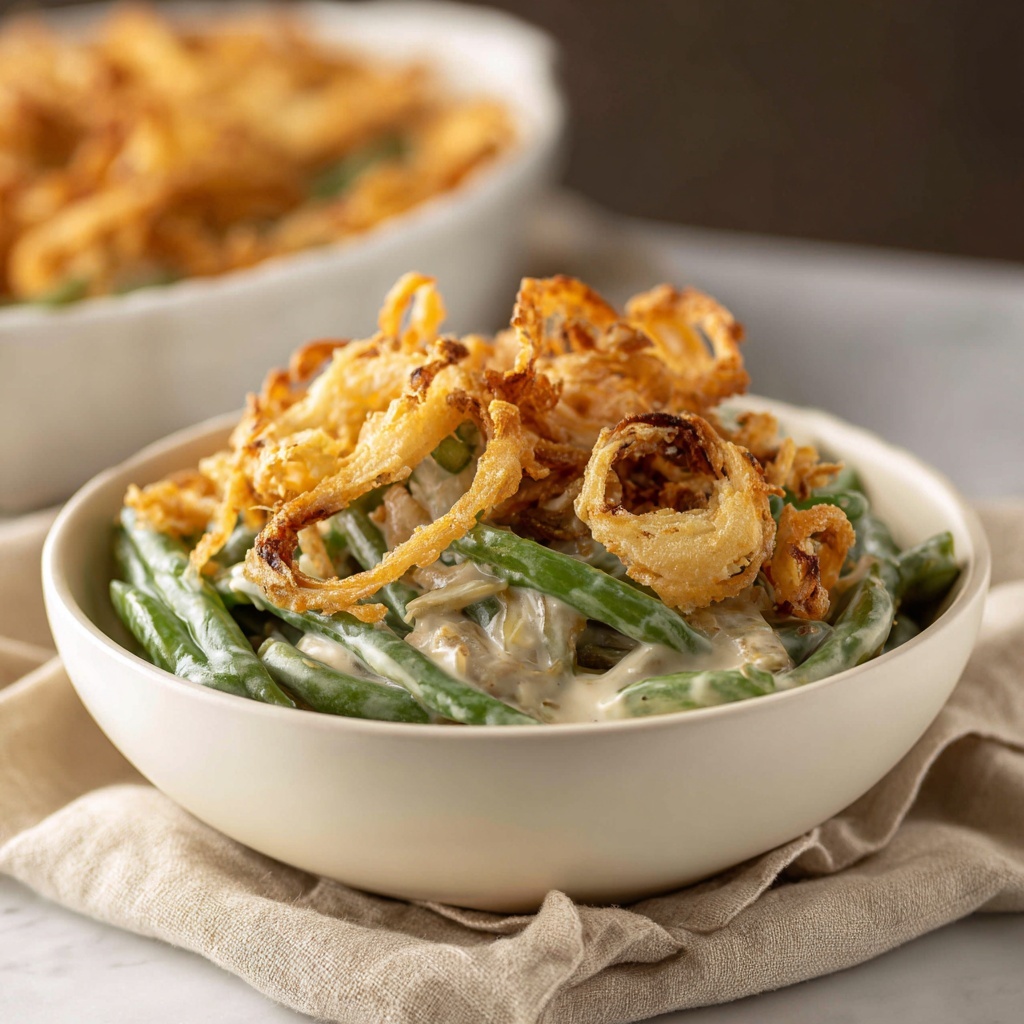 Creamy Vegan Green Bean Casserole Everyone Will Love Recipe - Recipe Image