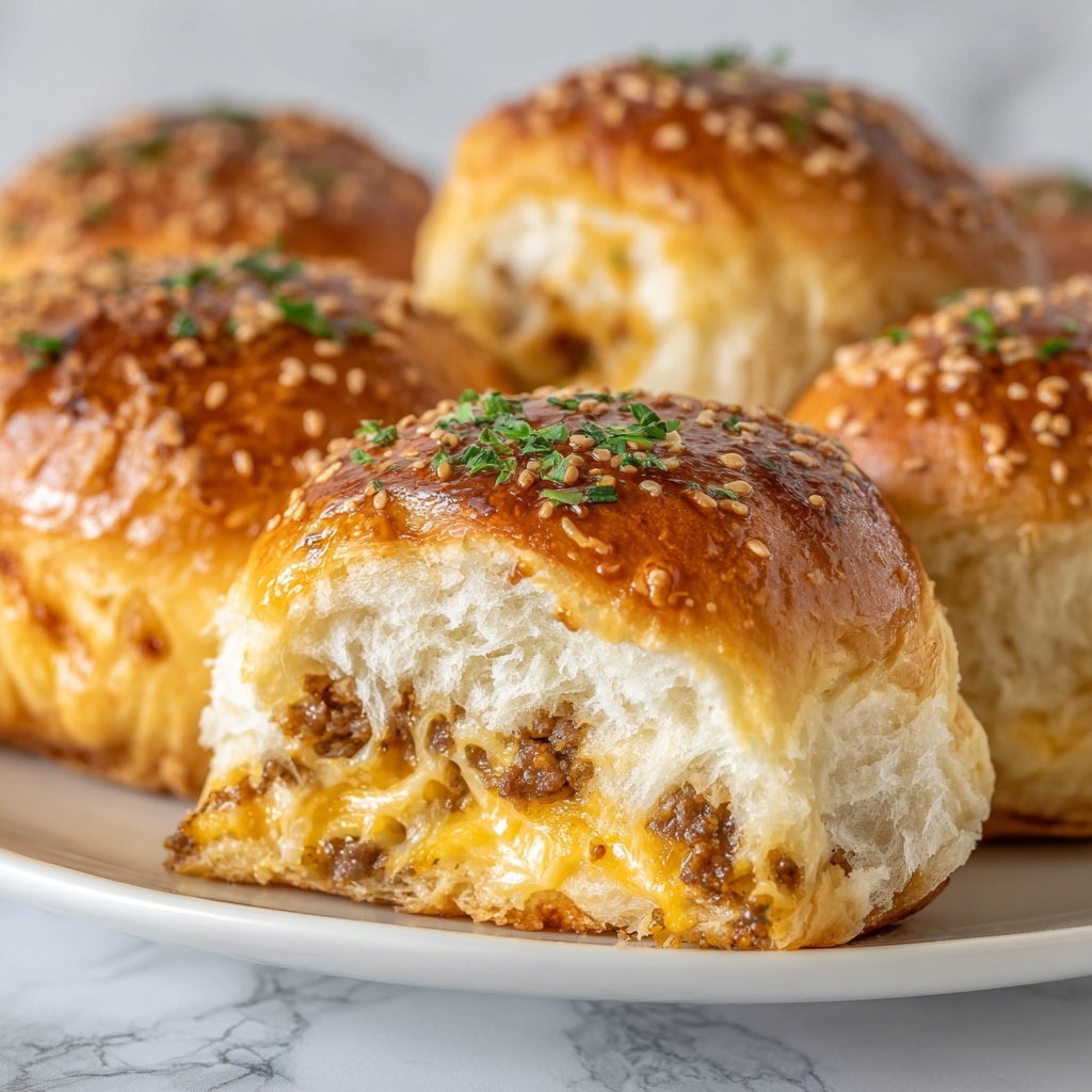 Garlic Parmesan Cheeseburger Bombs Recipe - Recipe Image