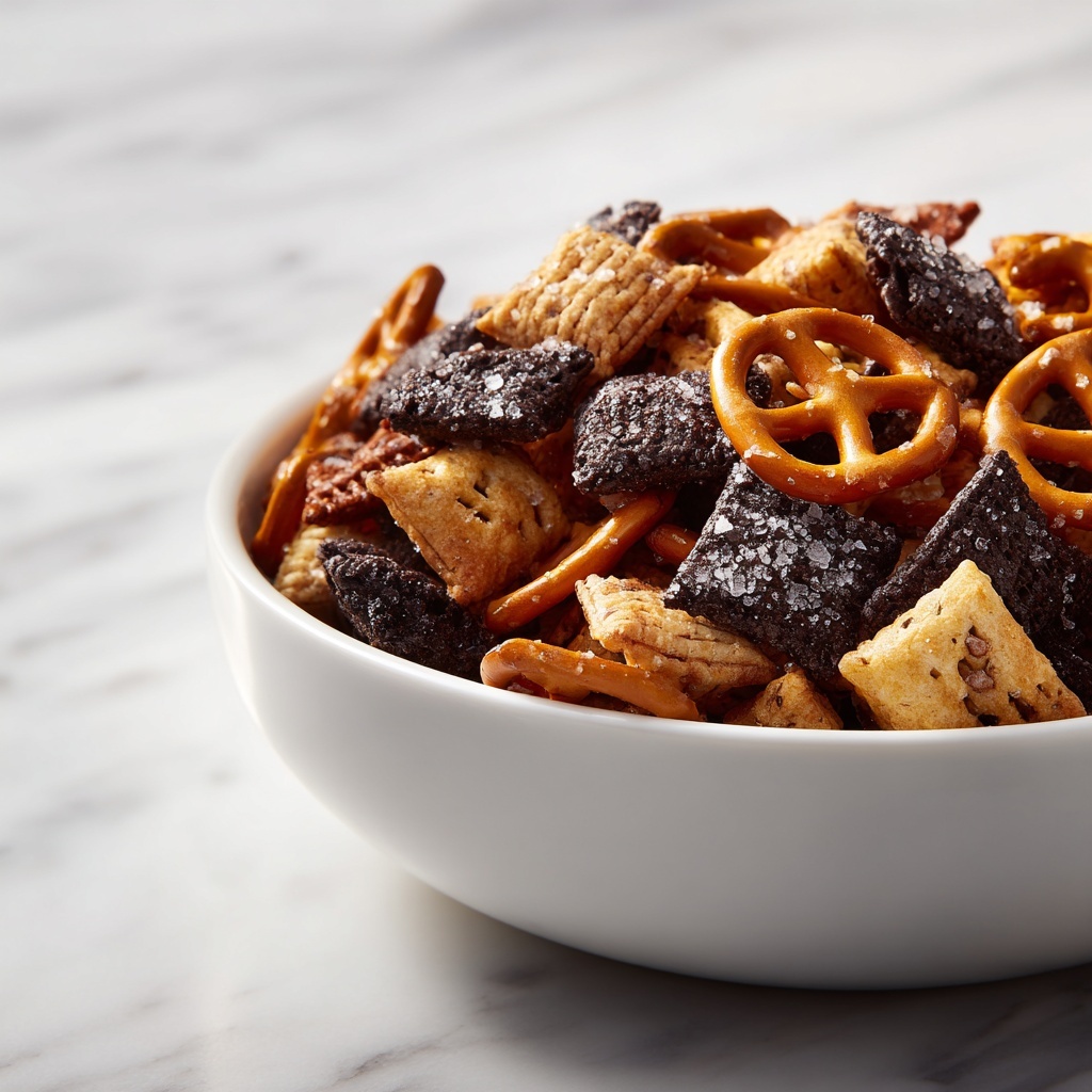 Chocolate Peanut Butter Football Puppy Chow Recipe - Recipe Image