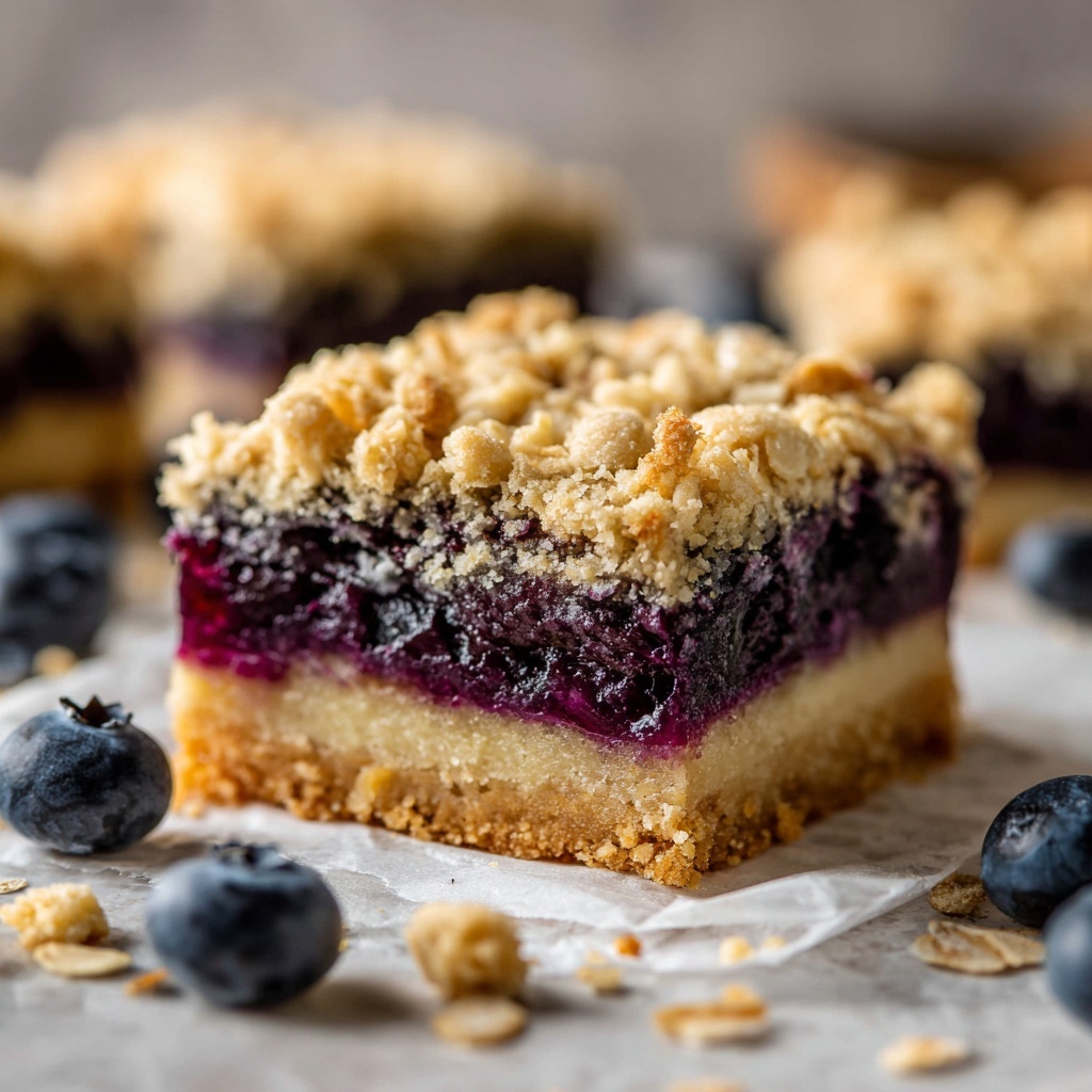 Blueberry Oatmeal Breakfast Bars Recipe - Recipe Image