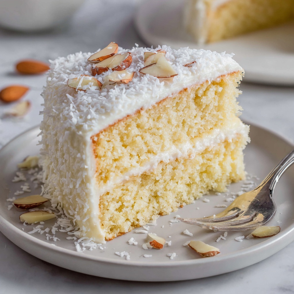 Vegan Coconut Cake With Whipped Cream Cheese Frosting Recipe - Recipe Image