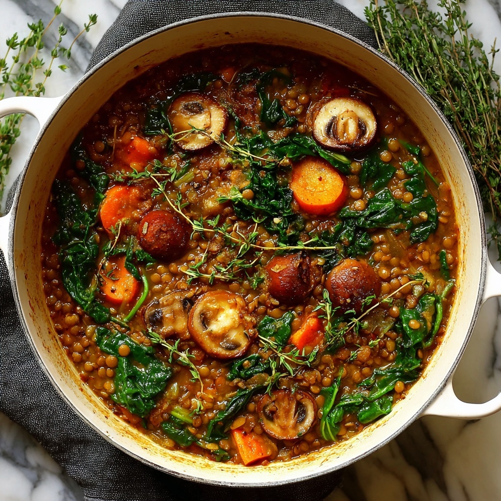 Vegan Lentil Mushroom Stew Recipe - Recipe Image