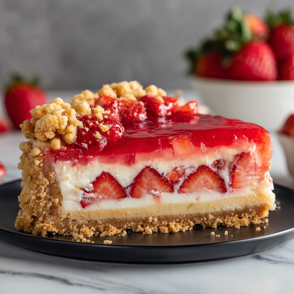 Strawberry Crunch Cheesecake Recipe - Recipe Image
