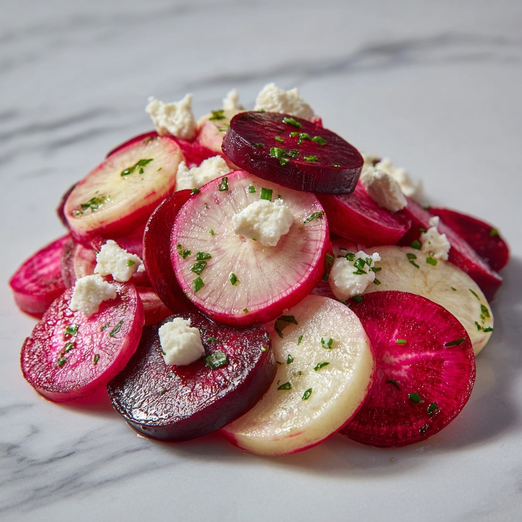 Roasted Beets and Radishes with Goat Cheese Recipe - Recipe Image