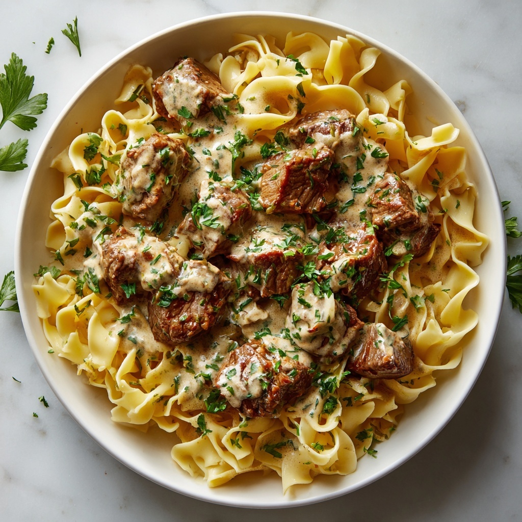 Creamy Slow Cooker Beef Stroganoff Recipe - Recipe Image