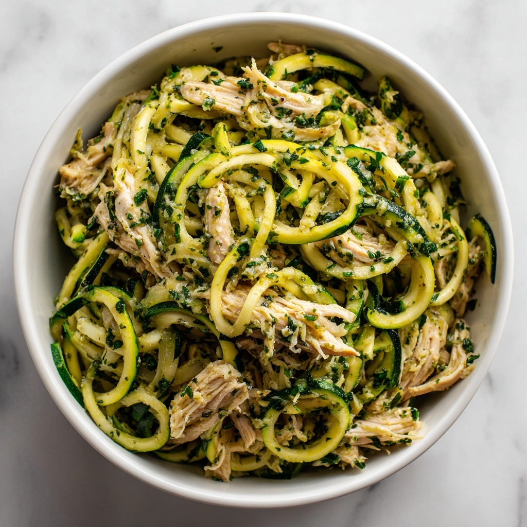 Zucchini Noodles with Pesto Chicken: 5 Flavorful Secrets Recipe - Recipe Image