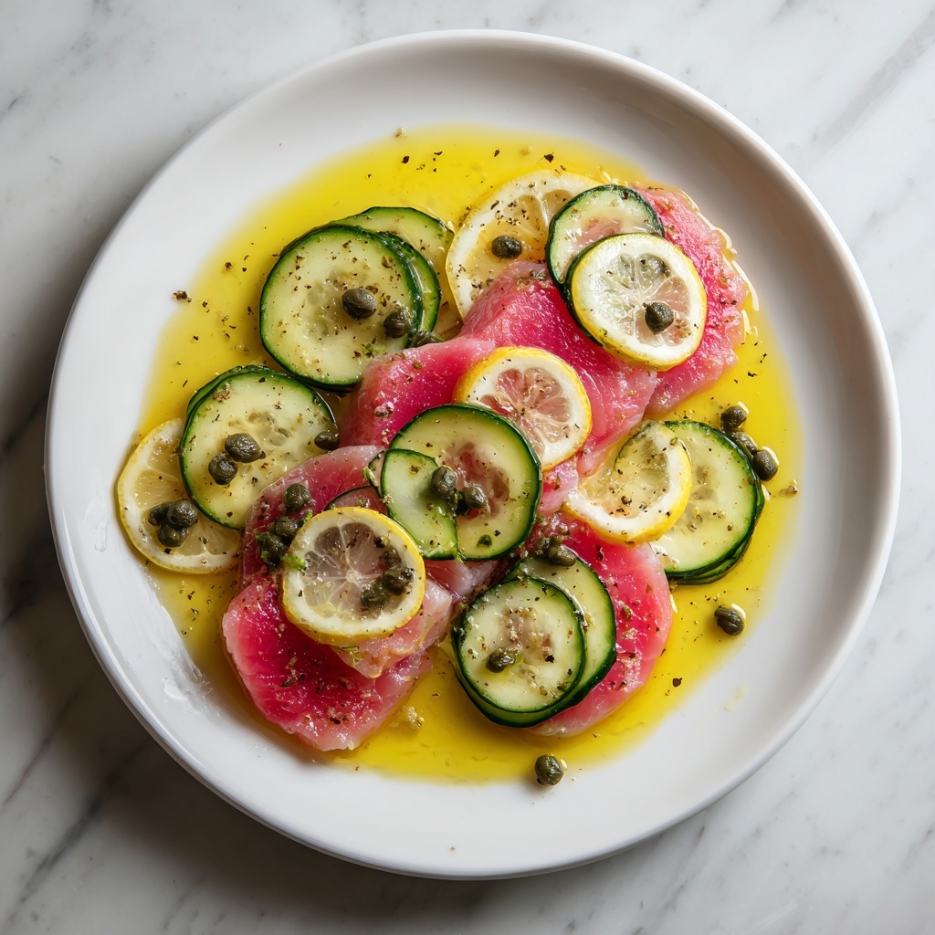 Tuna Crudo with Citrus Caper Vinaigrette Recipe - Recipe Image