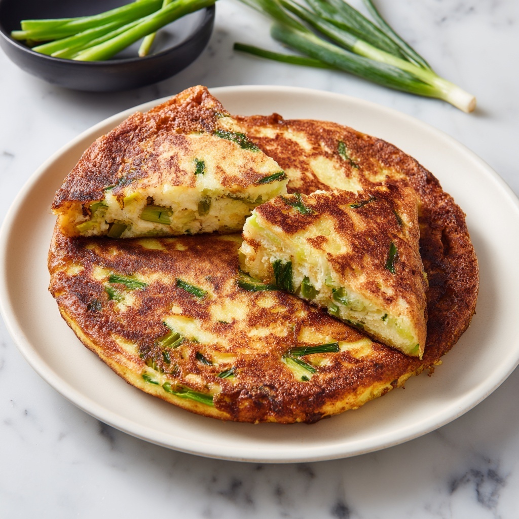 Crispy Korean Scallion Pancake Recipe - Recipe Image