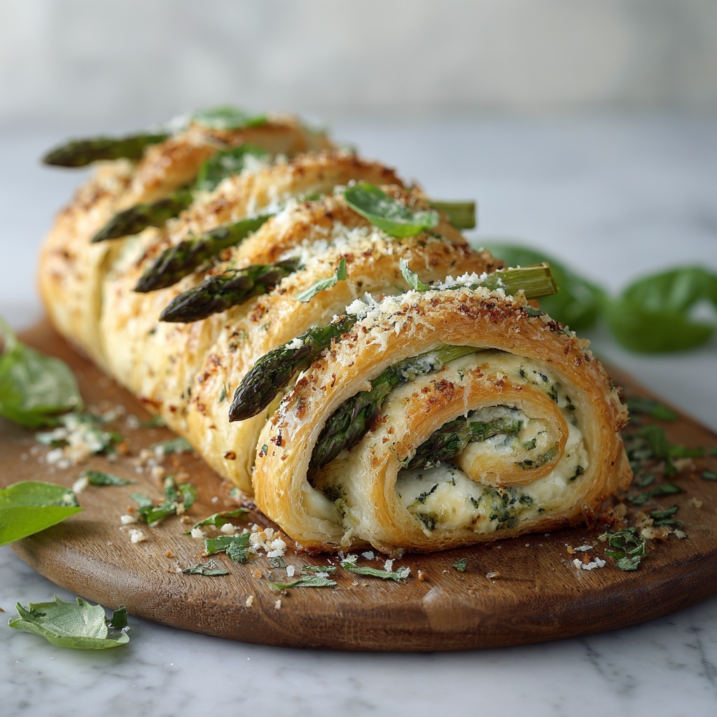 Asparagus Roll Cake: A Fresh and Elegant Veggie Delight Recipe - Recipe Image